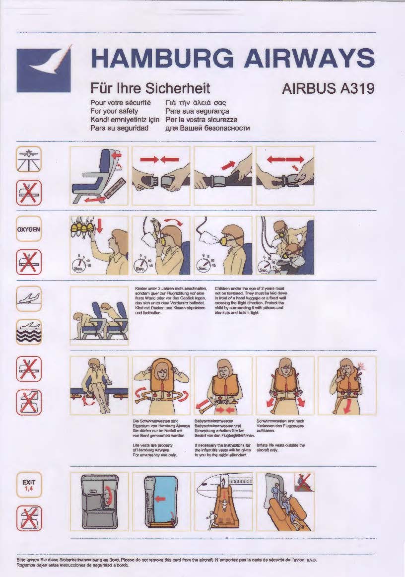 Safetycard, HAY, Hamburg Airways