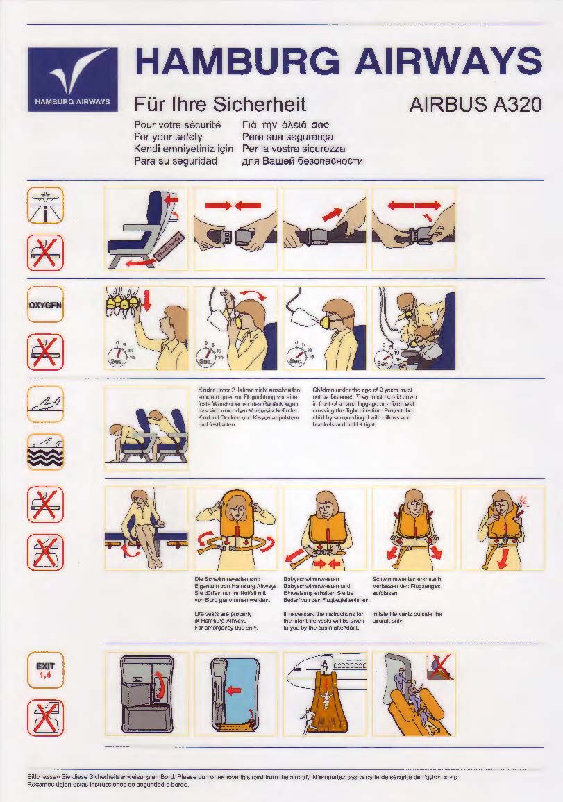 Safetycard, HAY, Hamburg Airways